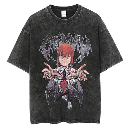 Grunge Anime Chainsaw Man T-Shirts