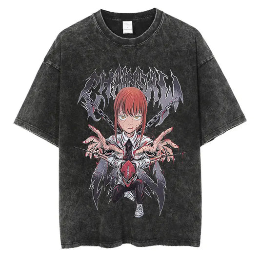 Grunge Anime Chainsaw Man T-Shirts