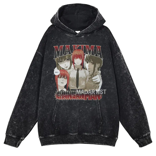 Grunge Anime Chainsaw Man Hoodies