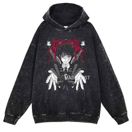 Grunge Anime Chainsaw Man Hoodies