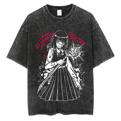 Grunge Anime Chainsaw Man T-Shirts