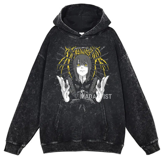 Grunge Anime Chainsaw Man Hoodies